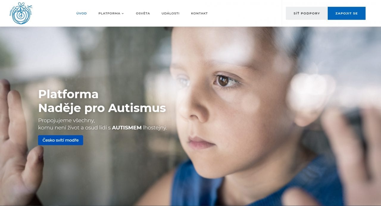 Web Naděje pro autismus | NWT marketing